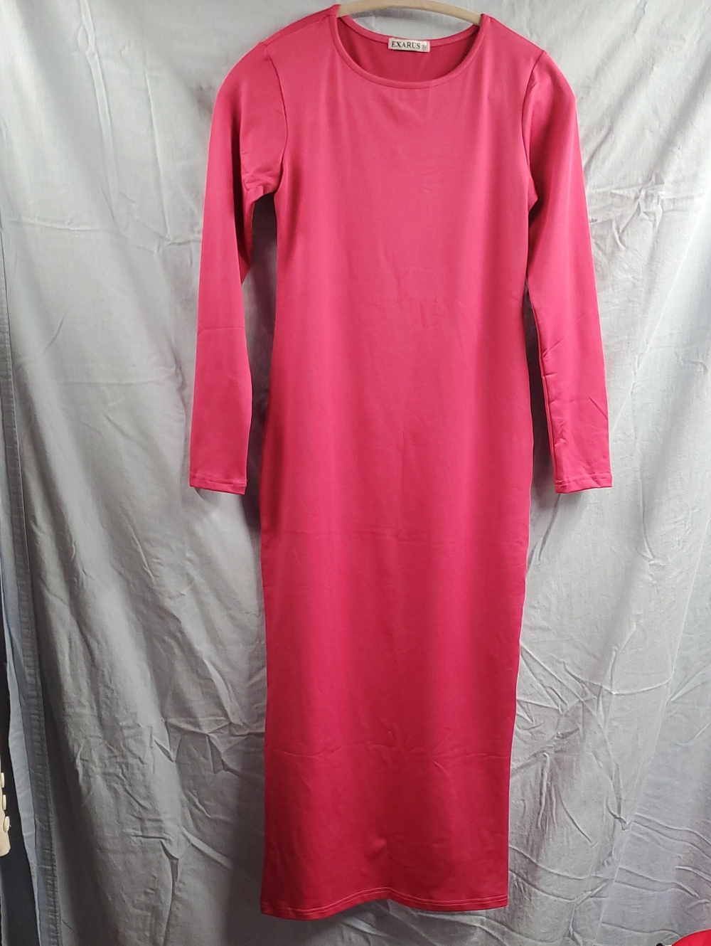 Kids Long Sleeve Pink Maxi Dress